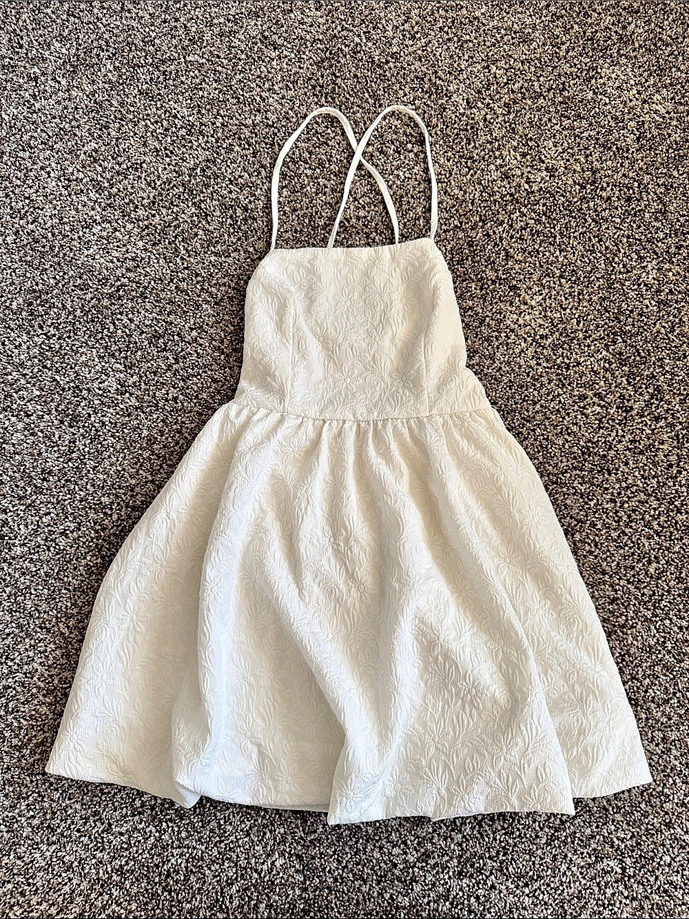 SHEIN Floral Mini Dress in White Size Medium Like New
